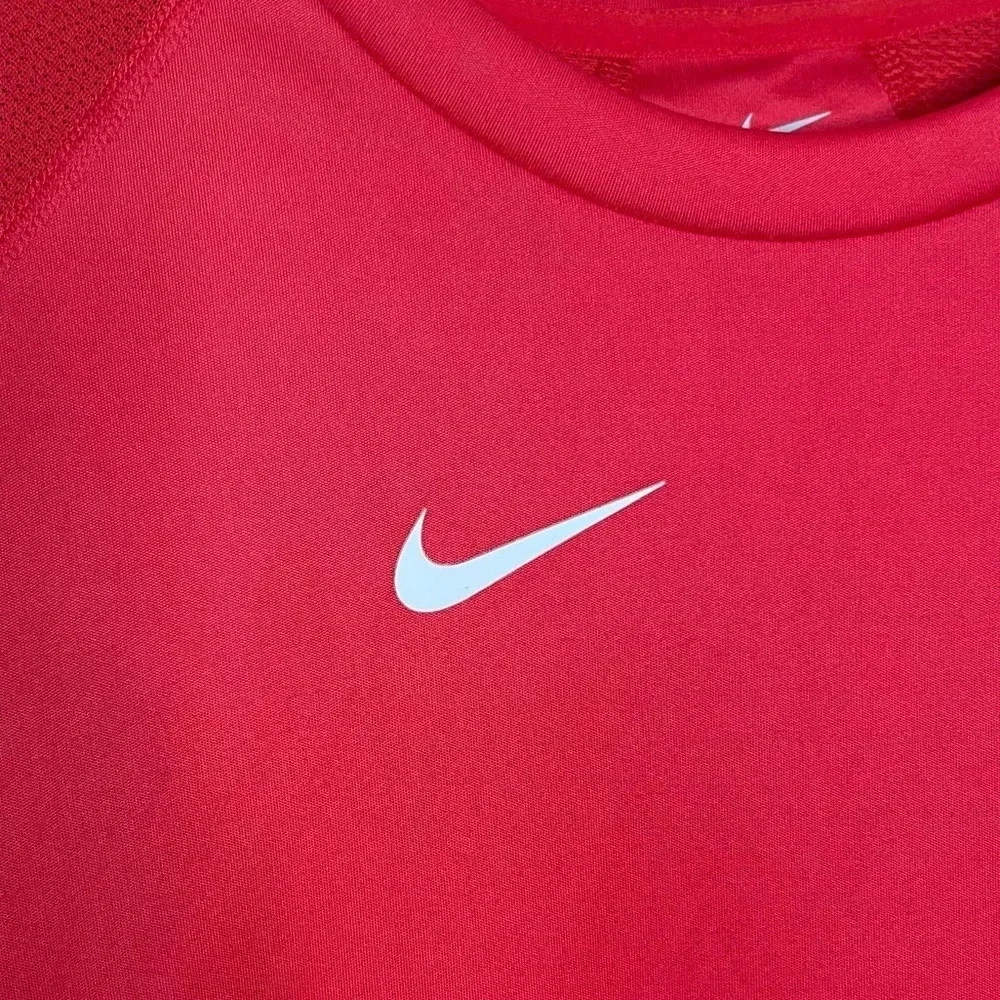 Nike Trainig One Dri-FIT standard fit long-sleeve top in Red